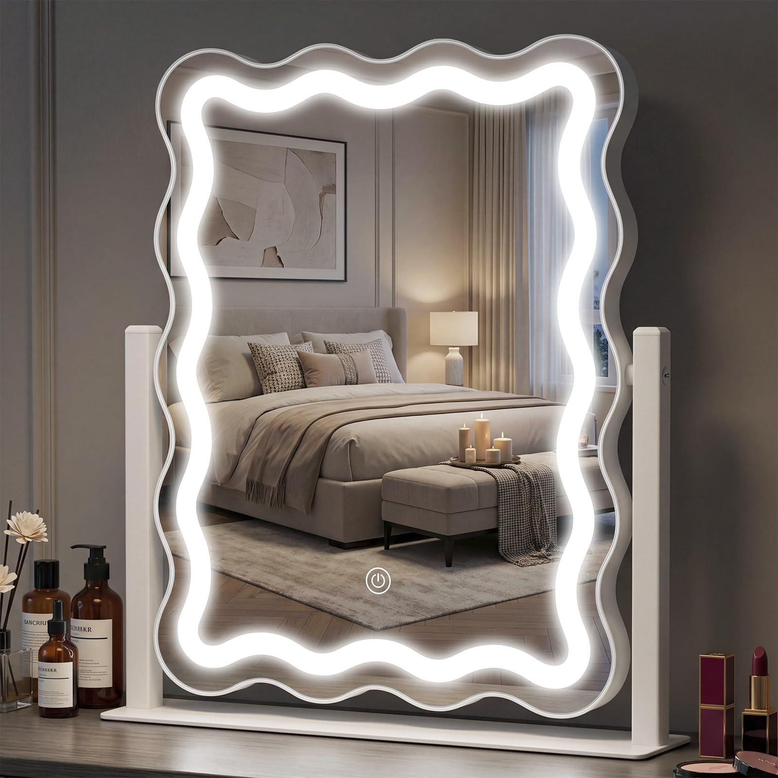 Photo 1 of Gerrii LED Makeup Mirror, 15" x 12.6", White