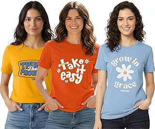 LEOTUDE Women Half Sleeve Loose Fit Cottonblend Multicolour Shirt Colorful Loose Fit Tshirt for Women Price In India