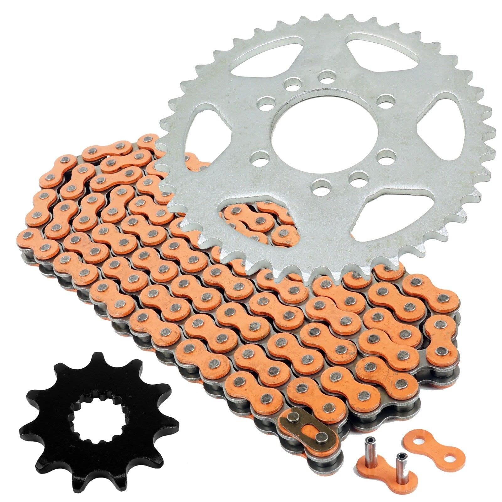 For Orange Drive Chain And Sprockets Kit for Suzuki LTF160 Quadrunner 160 1991-2004 Mod-ZTF1-12284