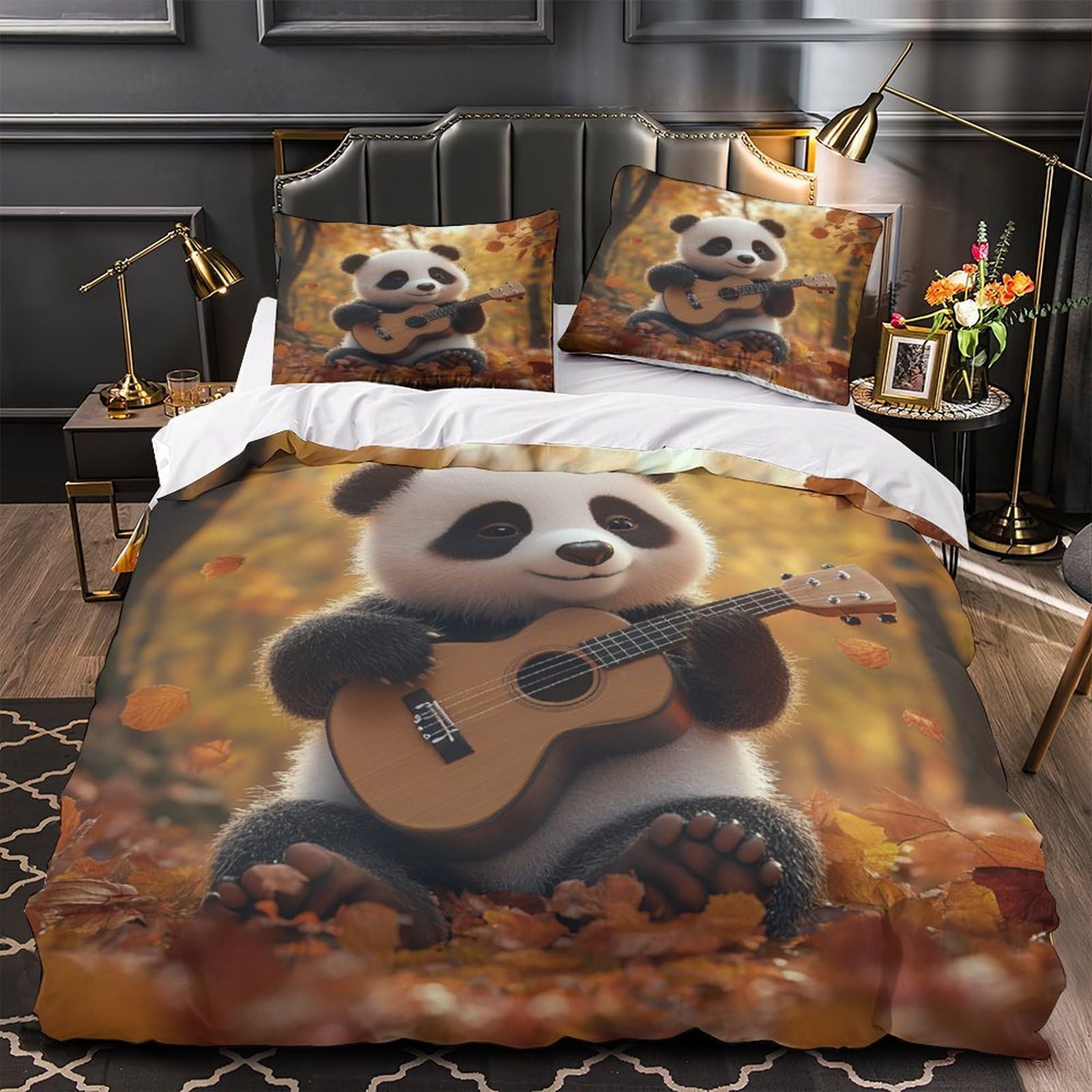 Housse de couette panda 3D avec taies le cadeau déco chambre idéal