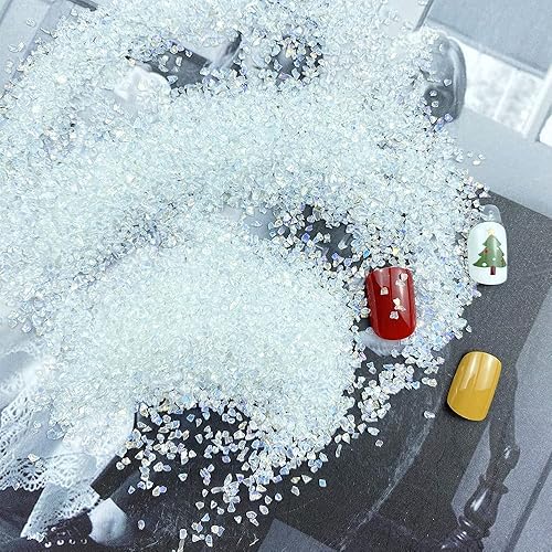 Miniatura 6 de Chips metálicos irregulares de vidrio triturado, 3.53 onzas, chispas de purpurina gruesa para arte de uñas, manualidades, resina, bricolaje, funda