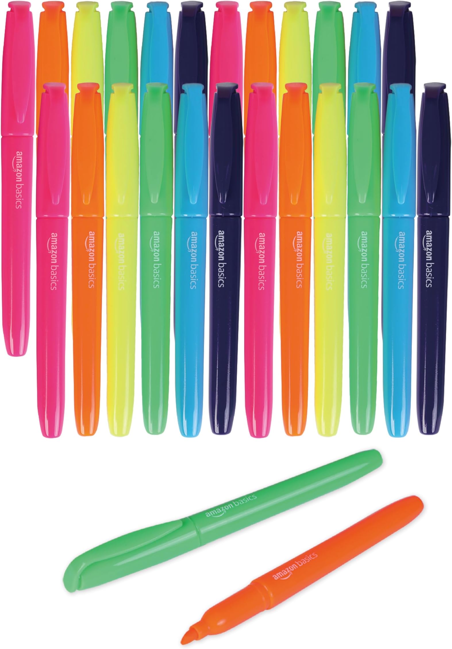 Amazon Basics Highlighters, Pack of 24, Assorted , Bright Amazon.co