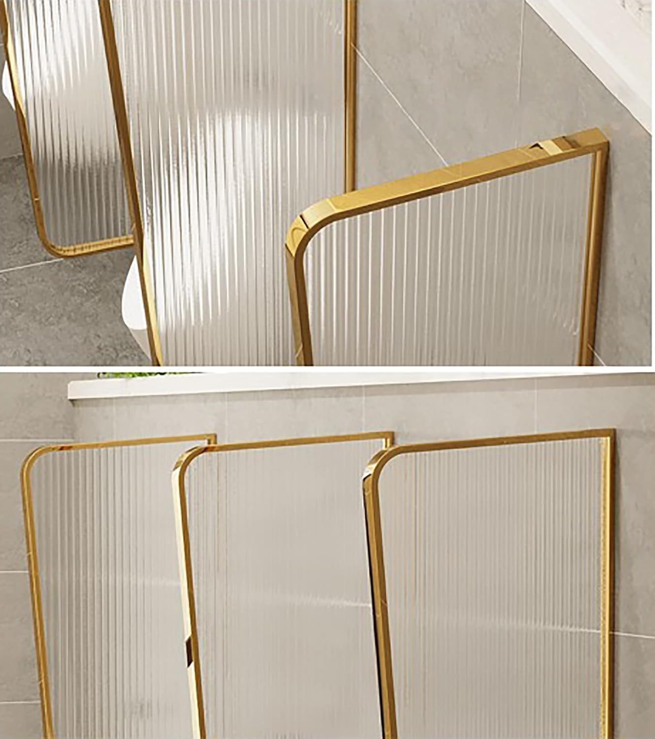 Glass Room Divider Office Partition Tempered Glass Panels Table Dividers Panels Partitions，Creative Bathroom Urinal PartitionTitan Glass Divider Privacy Screen for Toilets Durable Hard Glass