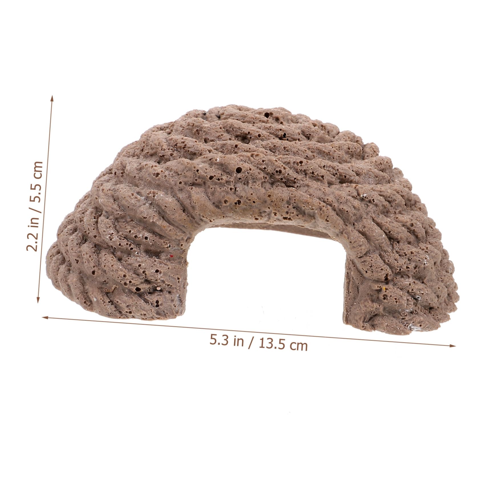 HOLIDYOYO Small Resin Reptile Hideout Cave for Lizards Tortoises and Snakes Vivid Natural Design for Basking and Playing Durable Non Deforming Material Terrarium Decoration