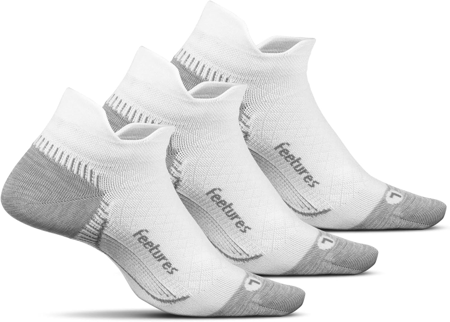 Feetures Plantar Fasciitis Relief Sock Light Cushion No Show Tab - Targeted Compression Sock for Women & Men