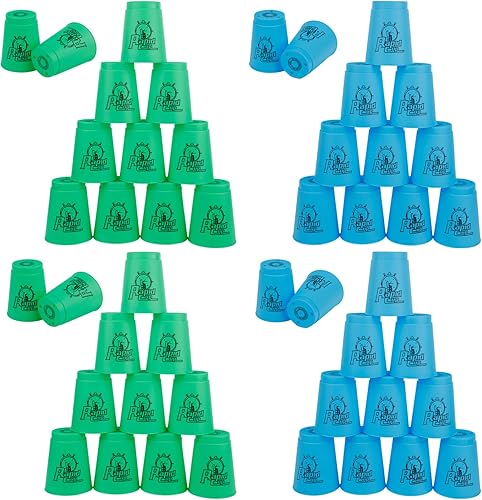 48 vasos deportivos apilables, juego divertido de ritmo rápido para competición de desafíos, juego de entrenamiento de velocidad, regalo de fiesta
