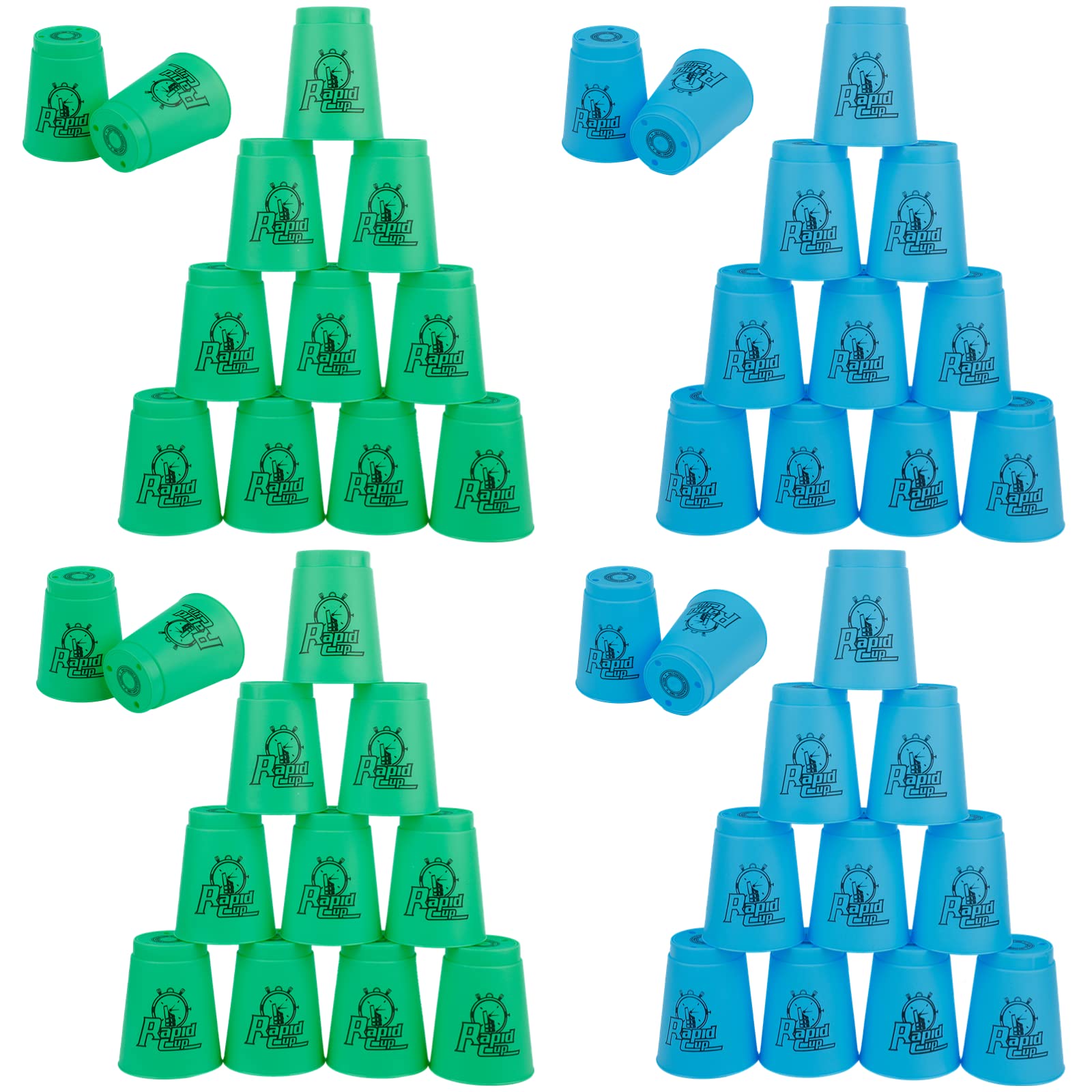 Joyibay Sport Stacking Cups, 48pcs 2blue + 2gree