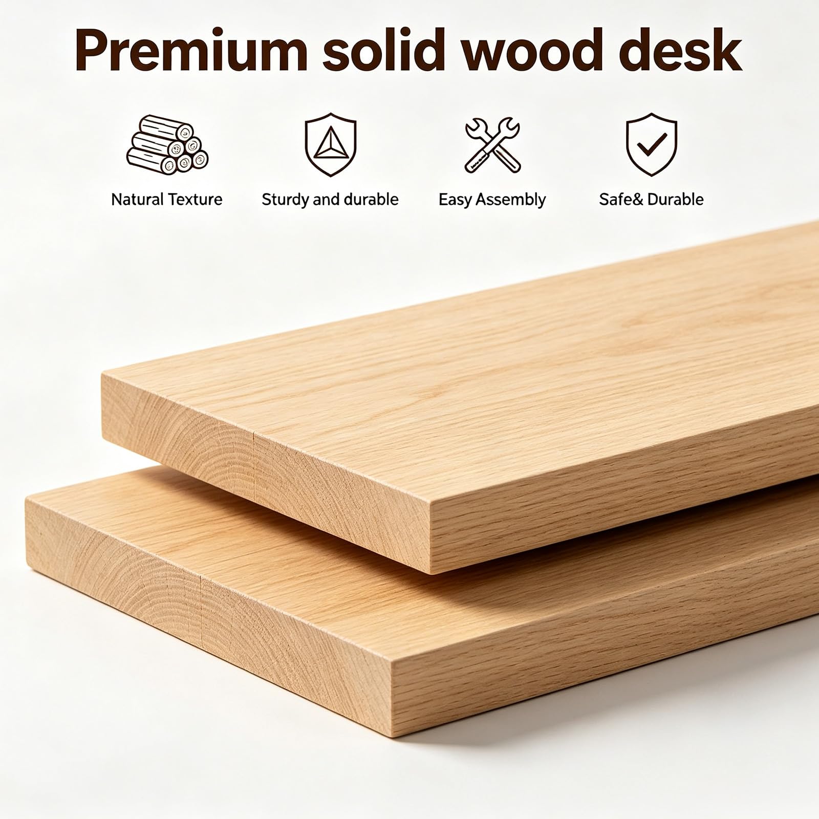 ADORZ Weißer Schreibtisch mit Schubladen, 120 cm | Home-Office-Schreibtische aus Massivholz, Schreibtisch für Heimbüro, Arbeitszimmer oder Schlafzimmer