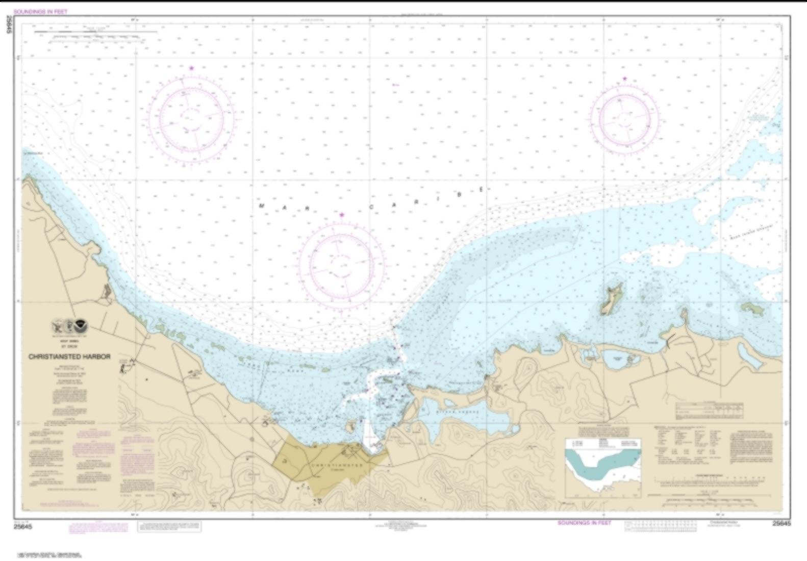 NOAA Chart 25645-Christiansted Harbor - Water-Resistant - by East View Geospatial