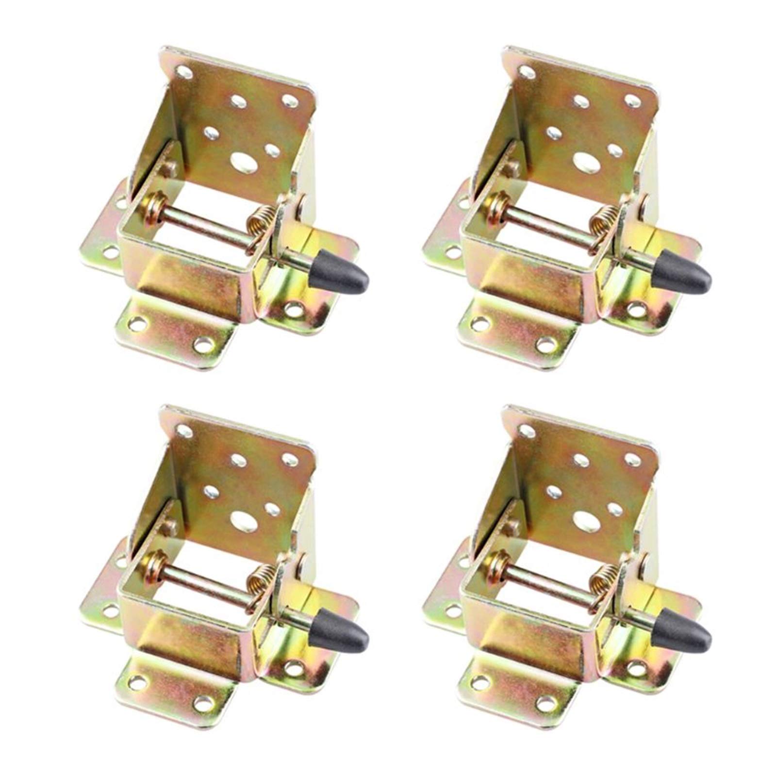 4Pcs/Set Iron Locking Folding Table Chair Leg Bracket Hinge,DIY Self-Lock Foldable Hinges,Easily Fold and Self-Lock