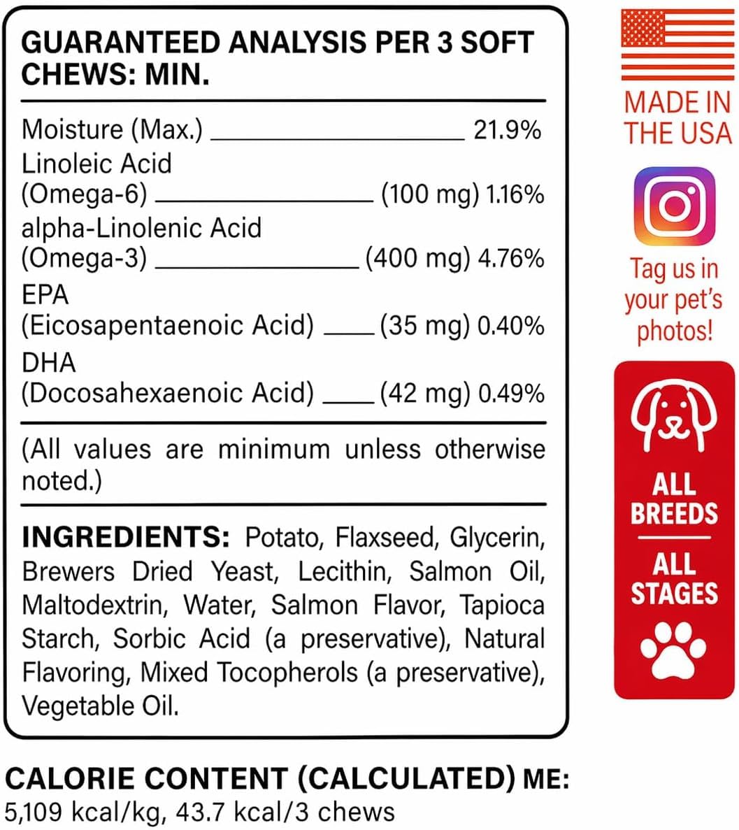 Omega 3 for Dogs - Fish Oil for Skin & Coat Health, Itch & Allergy Support — Amazon image 2