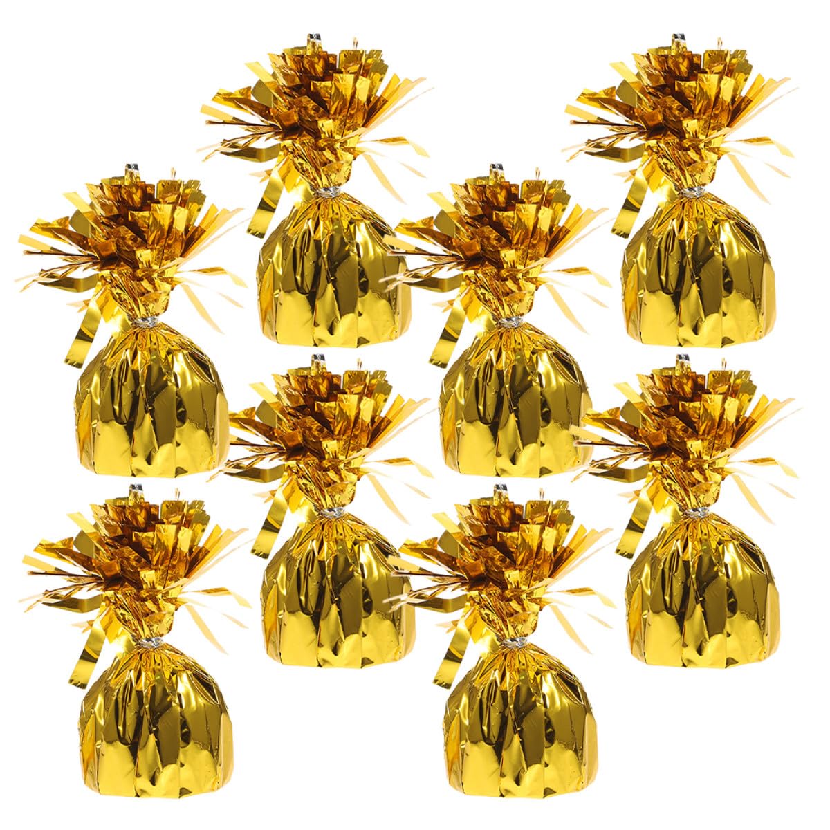 TOYANDONA Soportes Metálicos para Globos de Aluminio Dorados 8 Piezas Pesas Sólidas para Globos Inflados con Gas Ligero Accesorios para Decoración de Fiestas Bodas y Cumpleaños