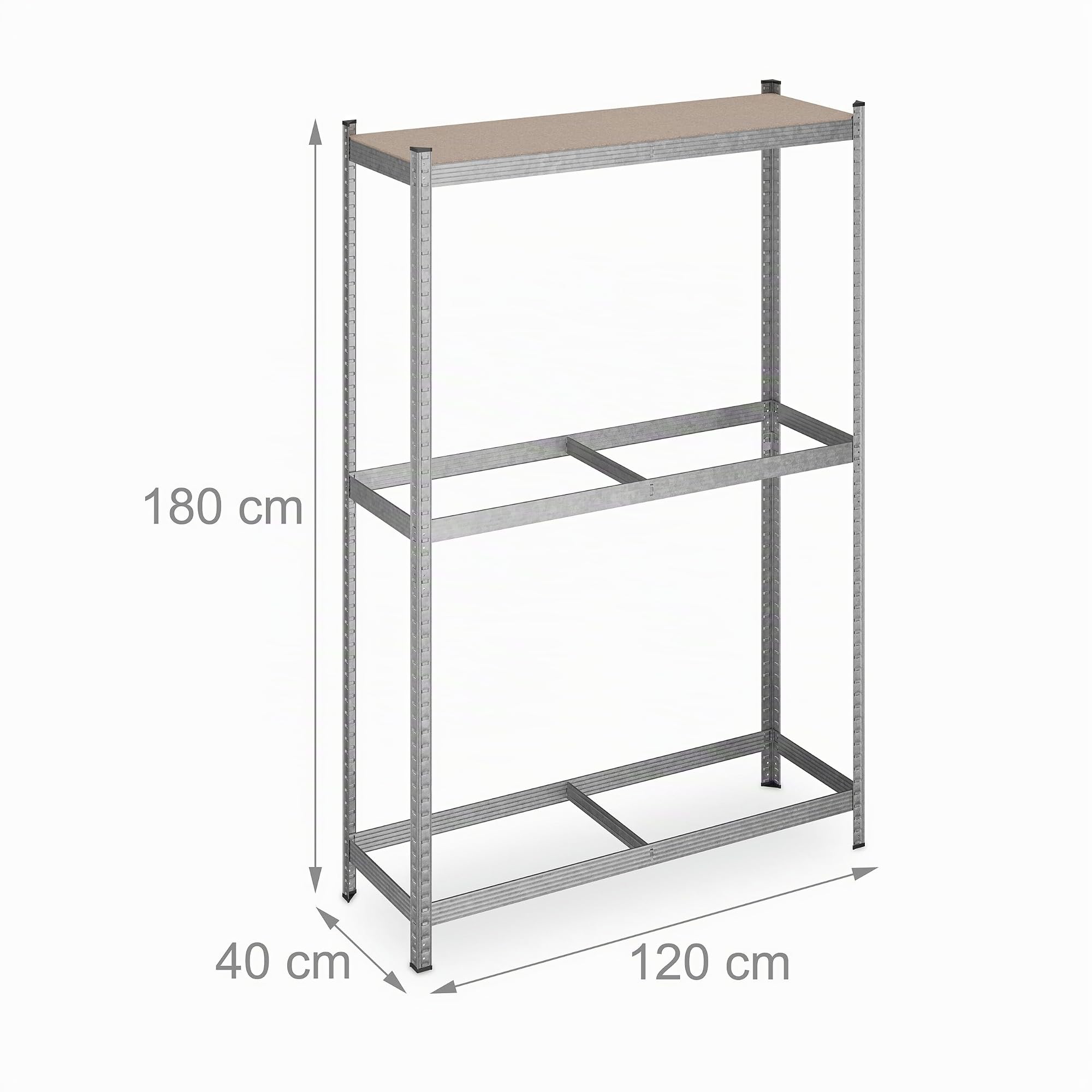 Relaxdays Scaffale Portagomme per 8 Pneumatici, HLP: 180x120x40 cm, 795 kg, Acciaio Zincato, Garage e Officina, Argento