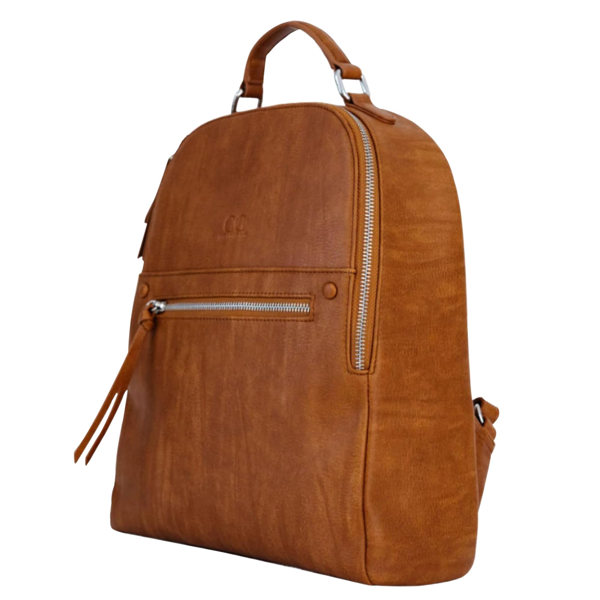 Citi Collective Mira Mini Diaper Bag – Vegan Leather, Vintage Tan, Durable and Lightweight Travel Bag for Women, Girls & Boys, Stylish and Convenient