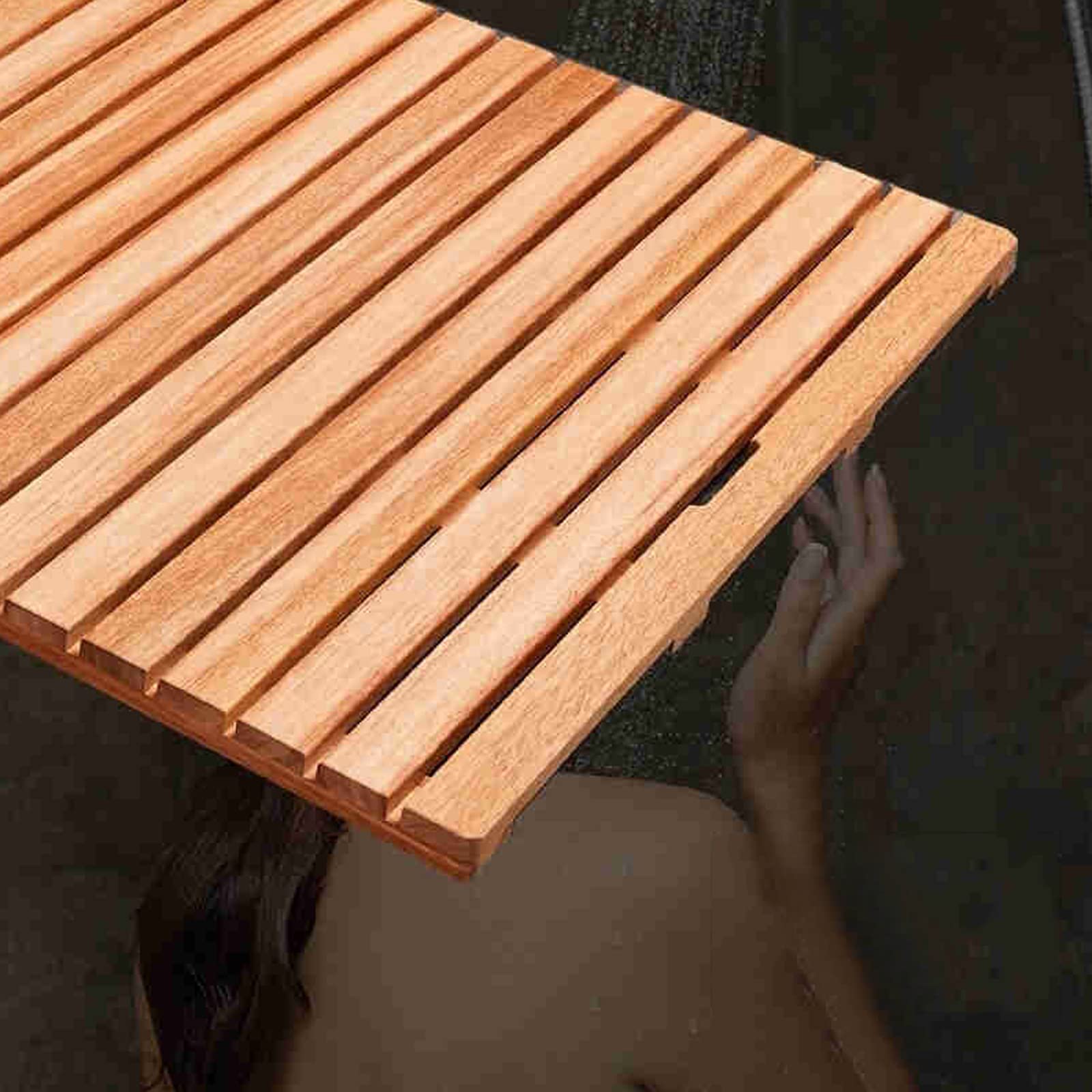 Alfombra de baño de madera de bambú | Alfombra de baño de bambú de varios tamaños para ducha y spa(30 x 50 cm, 12 x 20 pulgadas)