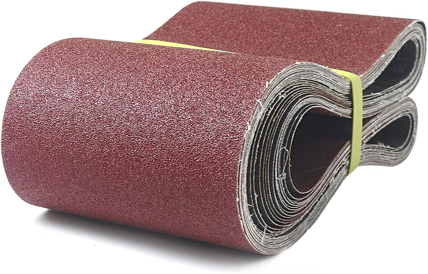 3x21 Inch Sanding Belts for Belt Sander, 25-Pack Abrasive Belt Assortment with 5 Grits (P80, P120, P150, P240, P320), 3 x 21 Belt Sander Paper