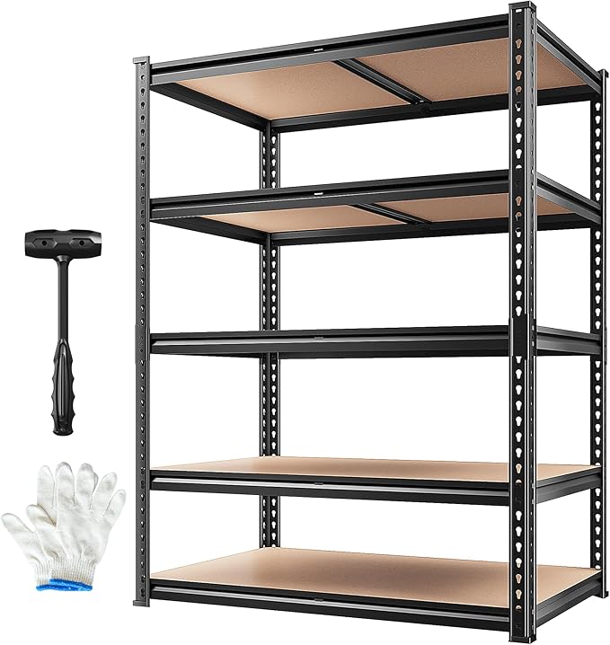 REIBII 2020LBS Storage Shelves 5 Tier Garage Shelving REIBII 2020LBS Storage Shelves 5 Tier Garage Shelving
