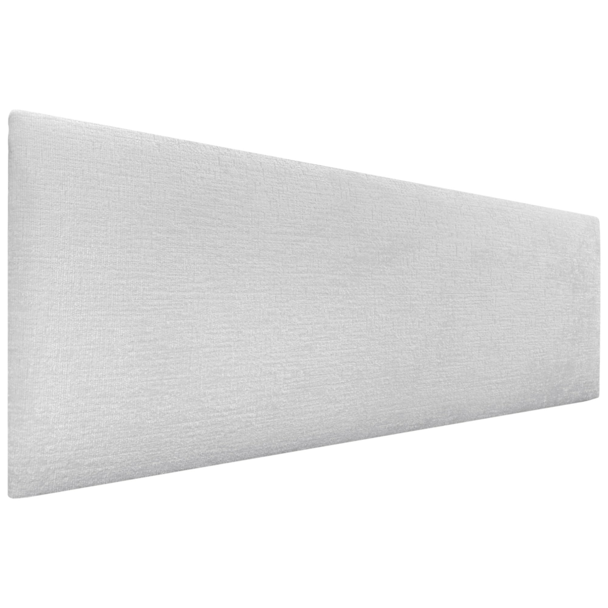 DHOME Cabecero Acabado Lana Ecológica Premium Liso Cabezal Tapizado Cama Dormitorio Acolchado Winter Luxury (Blanco, 135 cm)