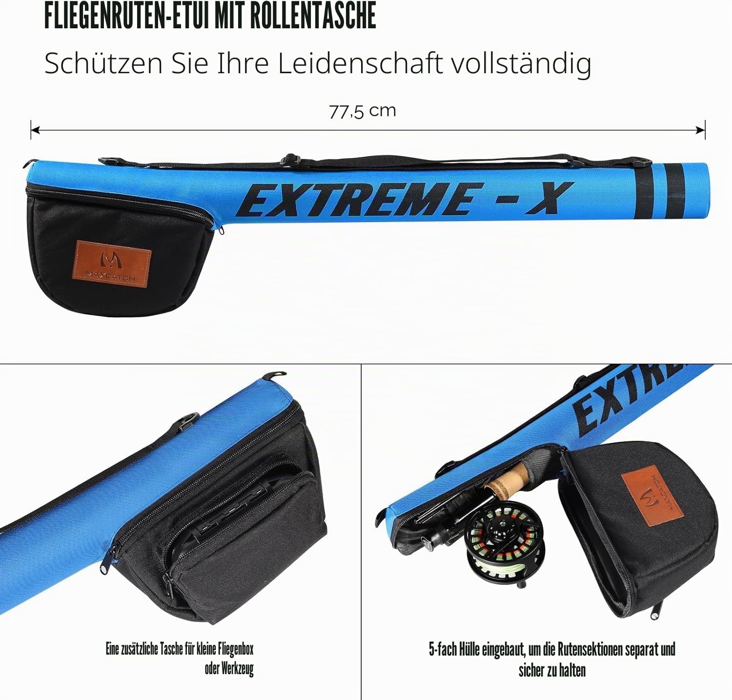 Maximumcatch Extreme-X Fliegenfischer-Kombination aus Rute und Rolle, 3-8wt Combo
