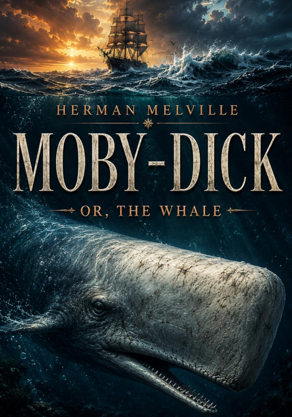 Moby-Dick; or, The Whale: A Classic American Novel of Obsession, Fate, and the Sea · Complete & Unabridged Edition with Introduction, Literary Essays, Historical Context, and Author Biography