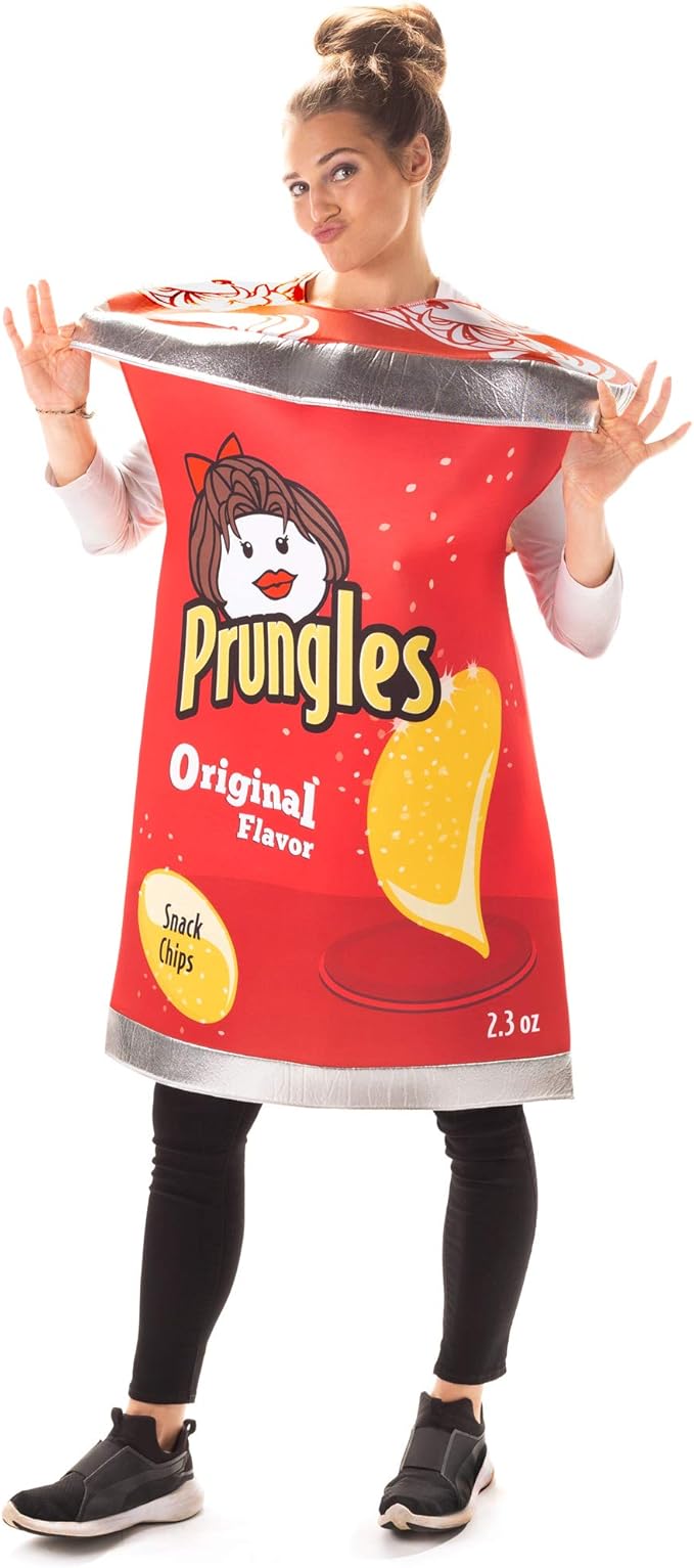 Can of Prungles Halloween Costume - Funny Potato Chips Food Outfits for Adults