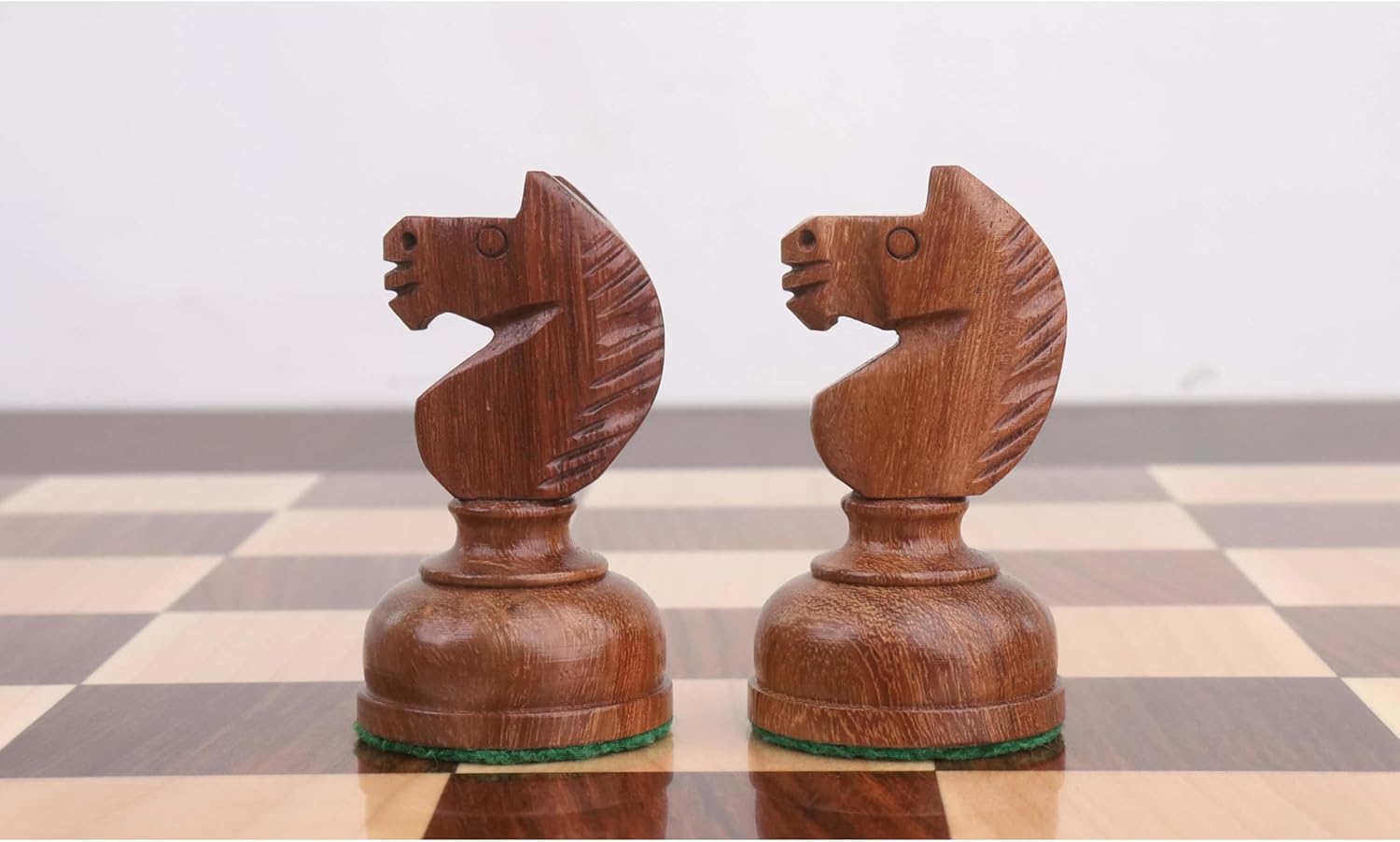 Royal Chess Mall - 3.1" Library Series Staunton Chess Pieces Only Set - Weighted Boxwood & Acacia