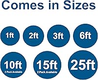 Vista 6 de C2G 10FT Replacement AC Power Cord Shielded - Power Cable for Electronics, TV, Computer, Printer, Radio, Monitor, Samsung, Dell, Vizio, LG, Asus