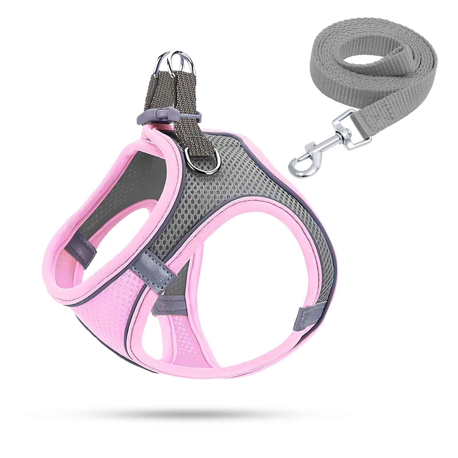 Arnes Perro Pequeño,Arnés Perro Pequeño,Arnés Antitirones para Perros,Arnes para Perros(Rosa,S)