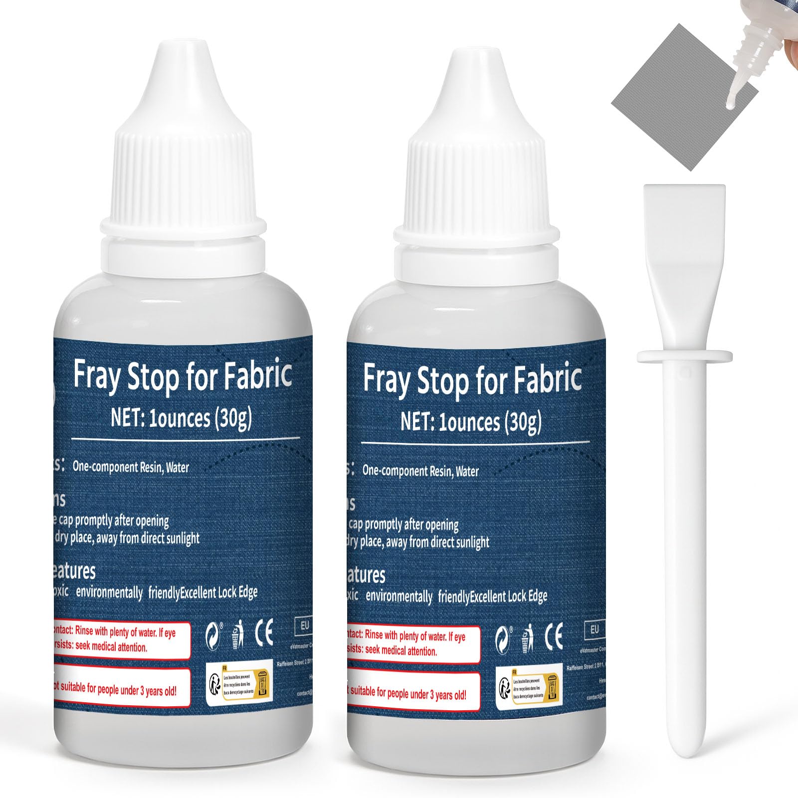 INNOVAYOU 2 oz (60g) Clear Anti Fray Stop for Fabric, Washable, Prevent Fraying and Unraveling, for Sewing, Craft, Quilting, Embroidery