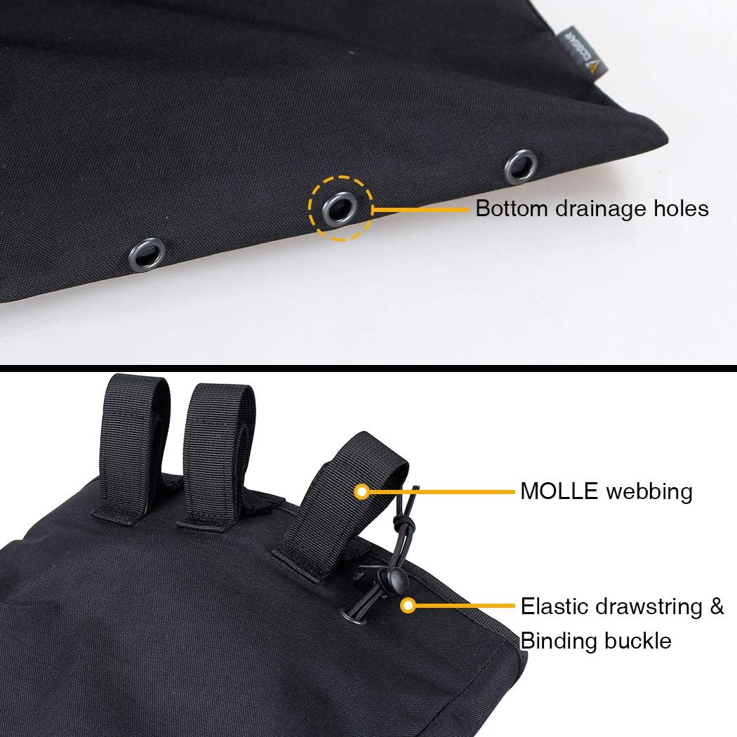 IDOGEAR MOLLE Dump Pouch Tactical Mag Recovery Pouch Drawstring Magazine Recycling Pouch Airsoft Hunting Gear