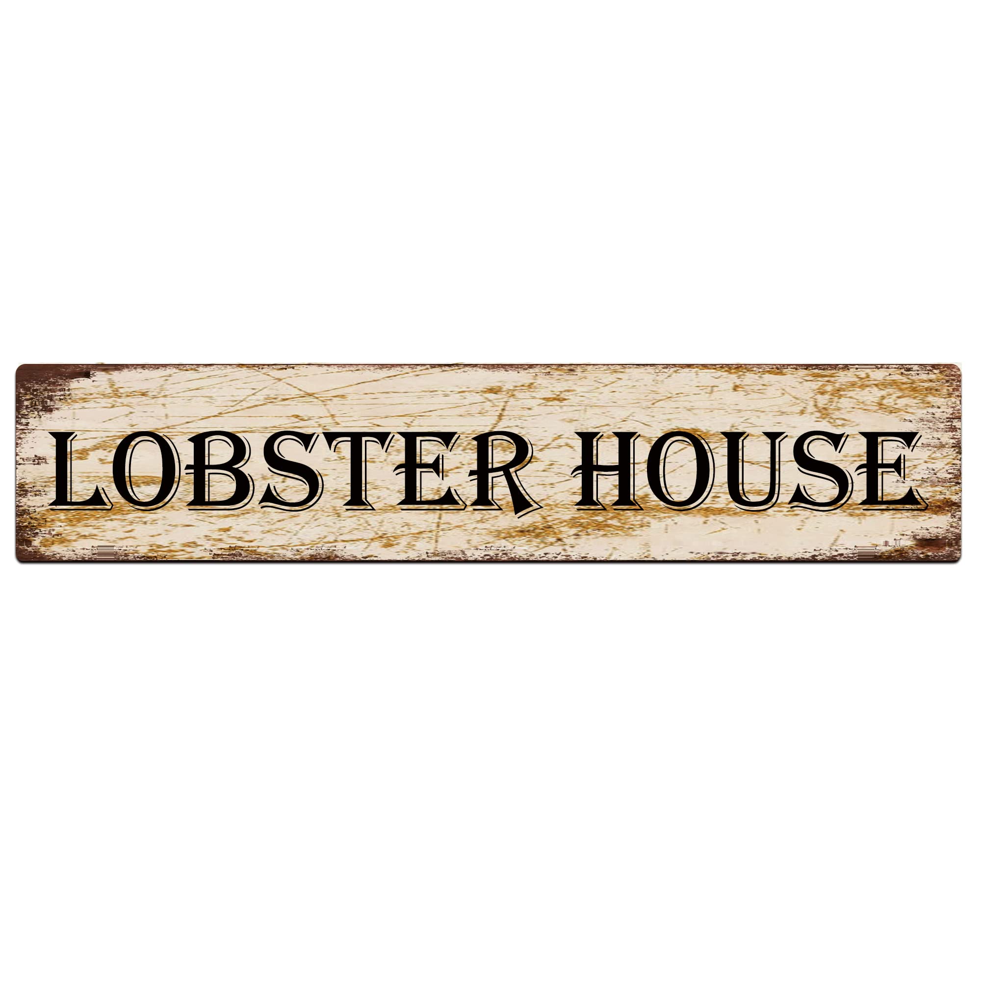 Lobster House Retro Tin Signs Aluminum Metal Sign for Kitchen Home Garden Wall Bar Cafe Decor 4x16 Inch