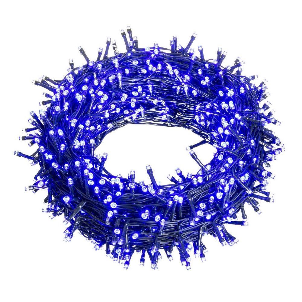 Lolahome | Luces Navidad | Interior Exterior | Guirnalda Decoración y Adorno Arbol | 8 Funciones |180 Luces Led Azules | 9 Metros