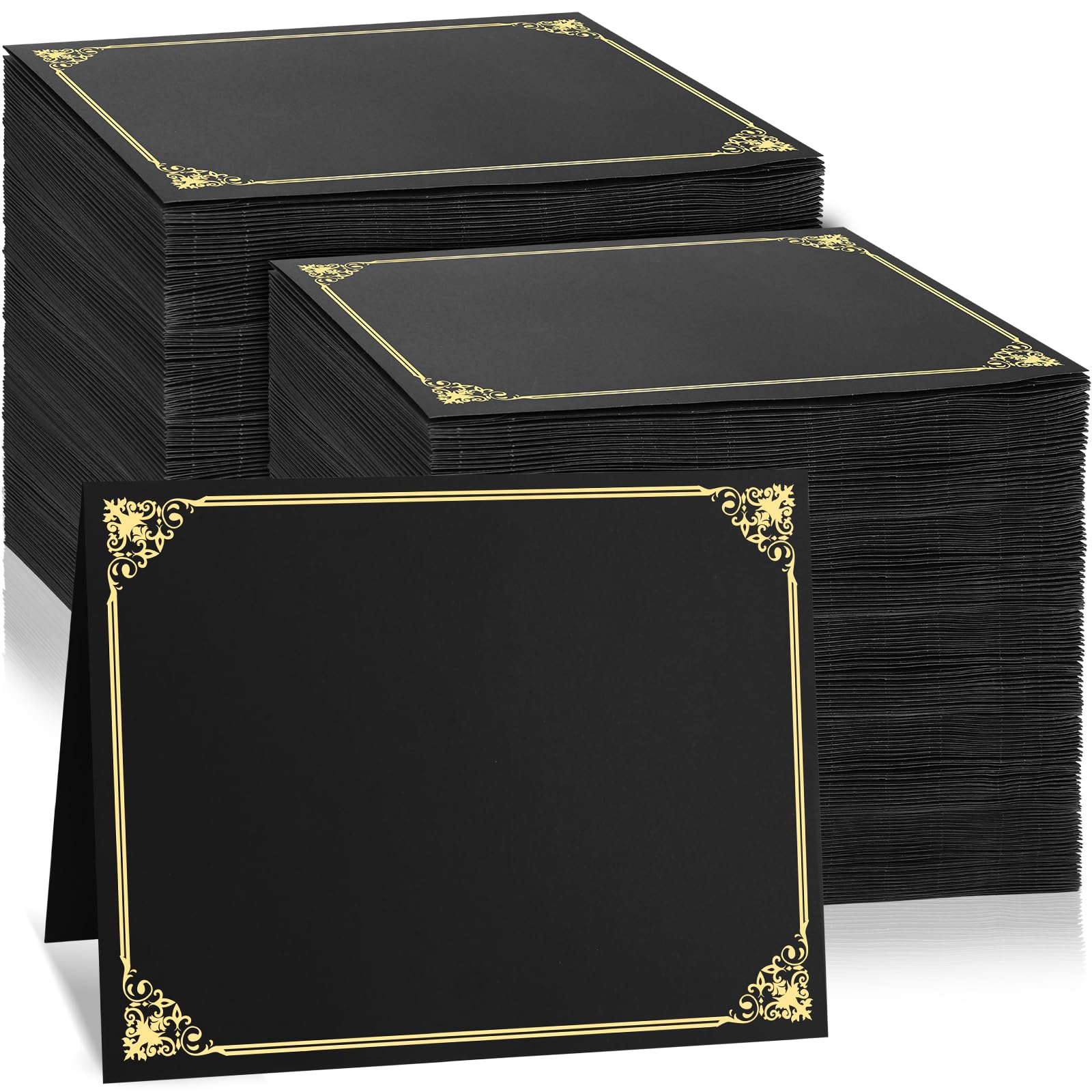 150 PCS Black Diploma Covers 8.5x11 Certificate Holders Bulk Document