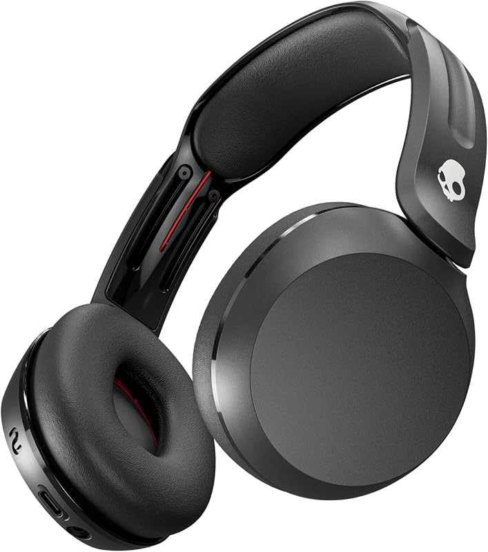 Auriculares supraaurales inalámbricos Bluetooth Icon 180 - Negro verdadero | Batería de 50 horas, ligero y listo para viajar, ajuste seguro, resistente al sudor y al agua, micrófono iPhone Android, plegable