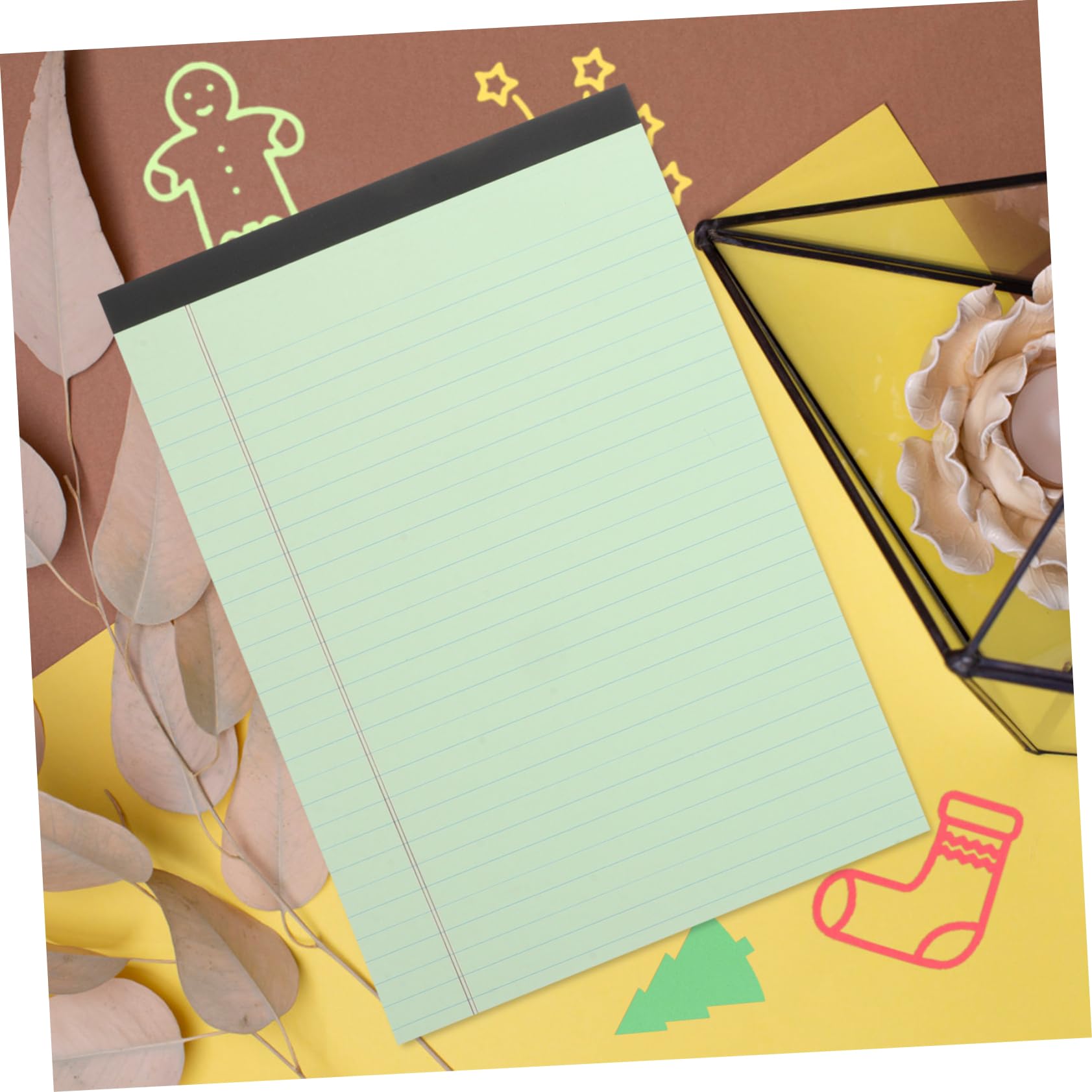 WOONEKY 4 Pièces Bloc Notes Juridiques Cahier Ligné Universitaire Papier pour Bureau École Fournitures Professionnelles