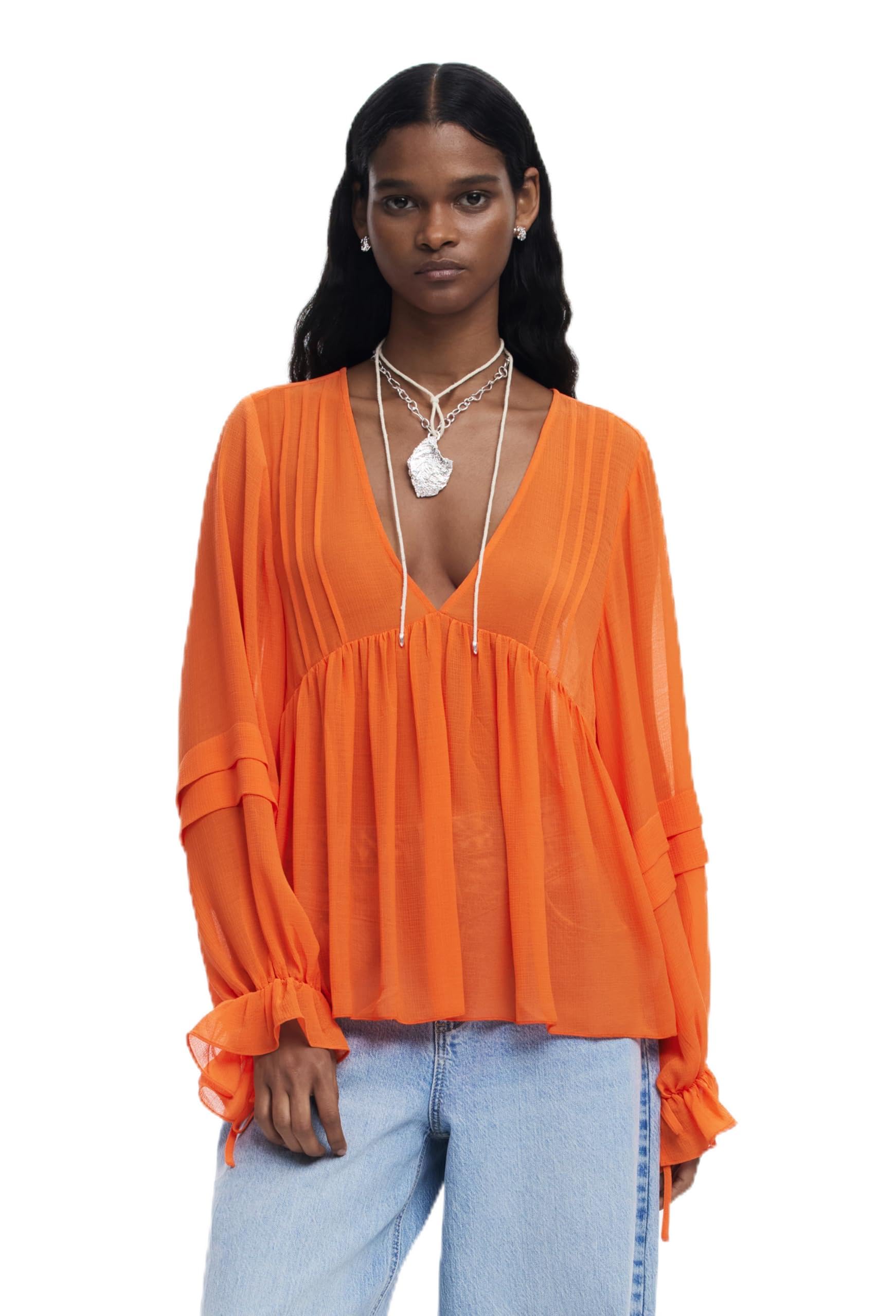 Desigual BLUS_MOIRAS, 7002 ORANGE, M