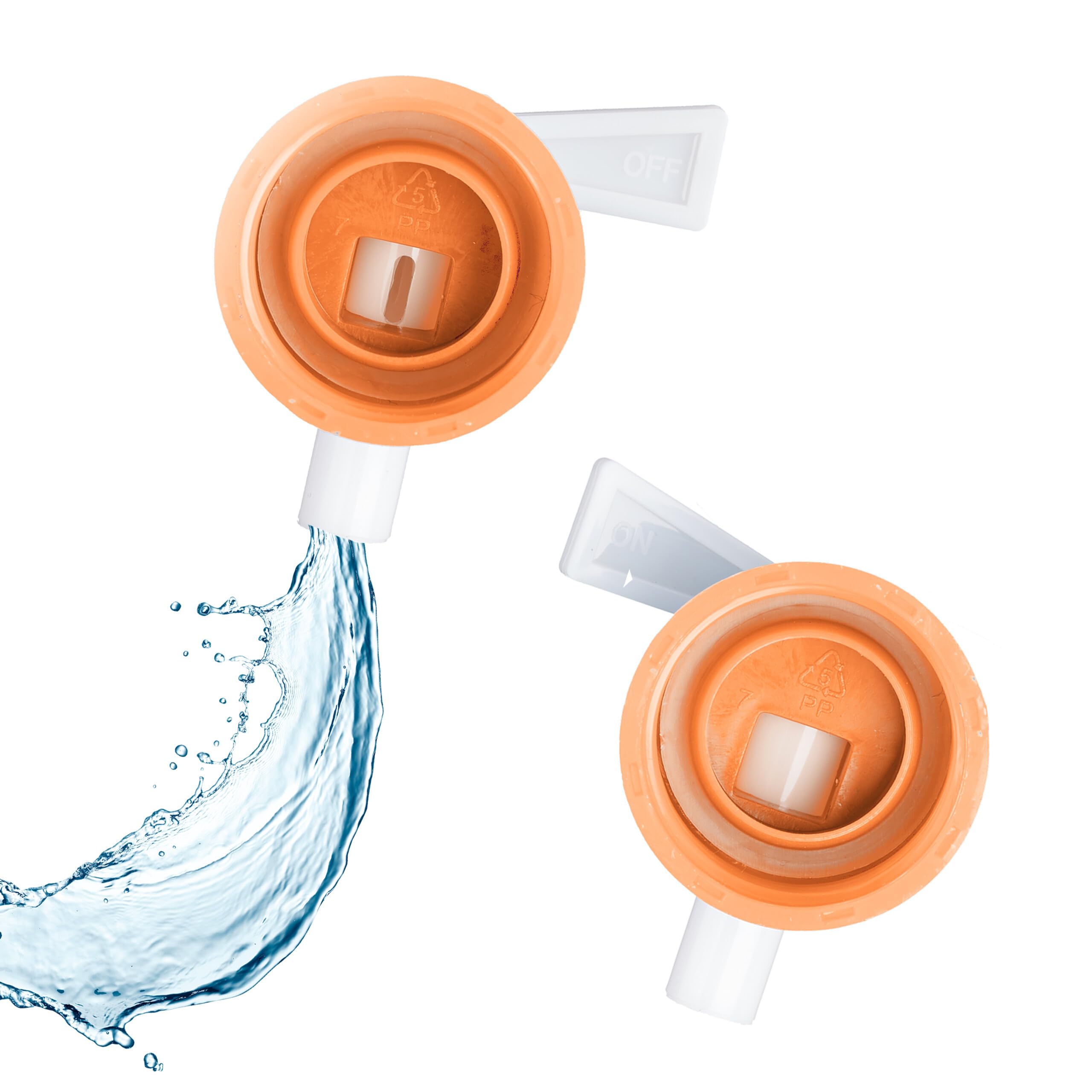 Relaxdays Jerricans carrés pliants en Lot de 4, Contenant à Eau, avec Robinet, sans BPA, 5 litres, Transparent