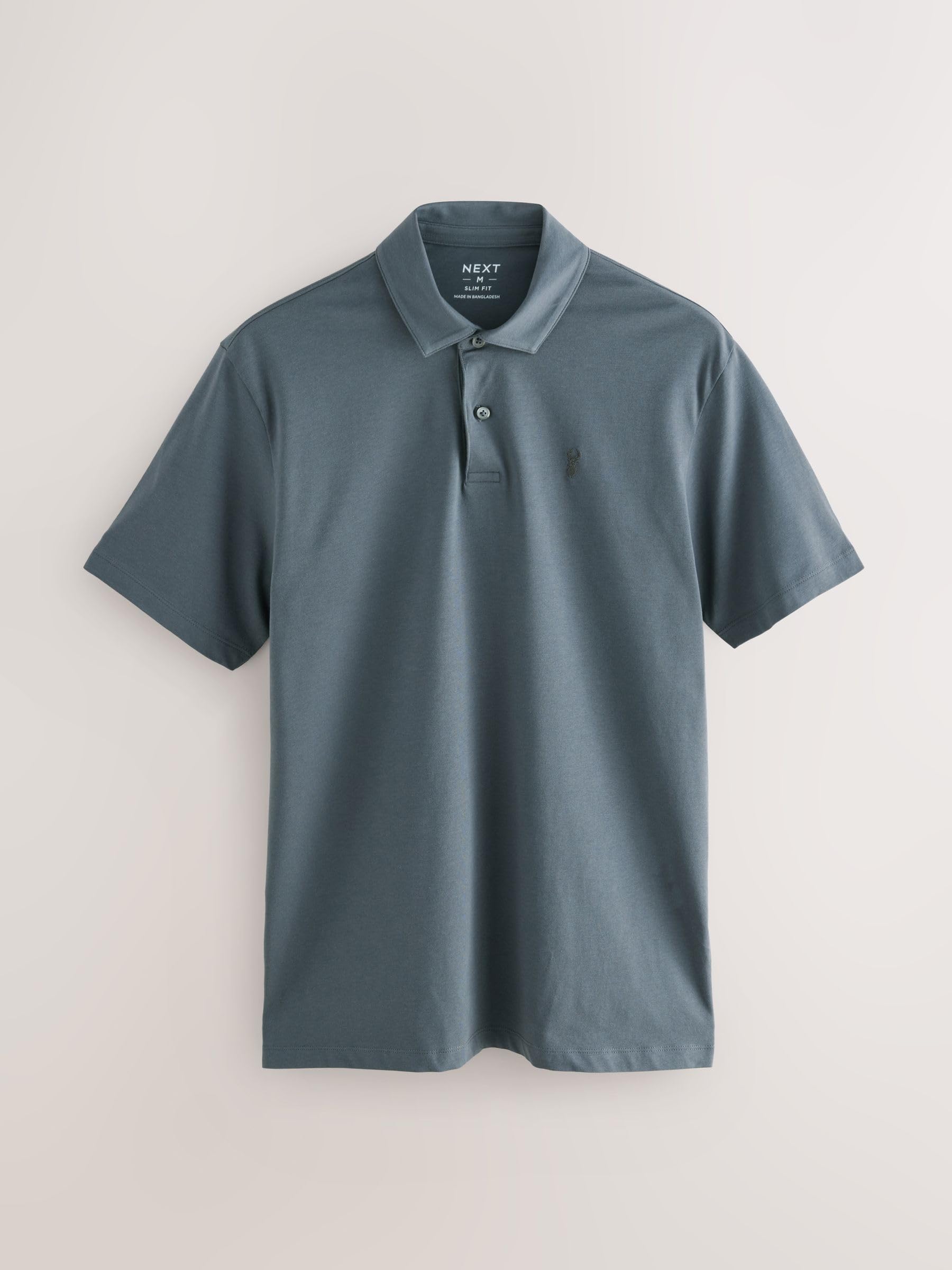 NEXT Hombres Pack de 5 Polos de Punto de Manga Corta de Corte Slim