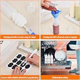 V·Colokishi Lot de 4 bouteilles à presser en plastique de 250 ml pour sauce, bouteilles doseuses pour ketchup, sauces chaudes, barbecue, vinaigrettes, peinture, huile d'olive - 4