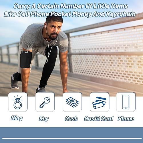 Miniatura 6 de Grevosea Soporte para teléfono para correr, banda para teléfono para correr de 10.6 a 11.4 pulgadas, circunferencia de brazo, soporte para teléfono