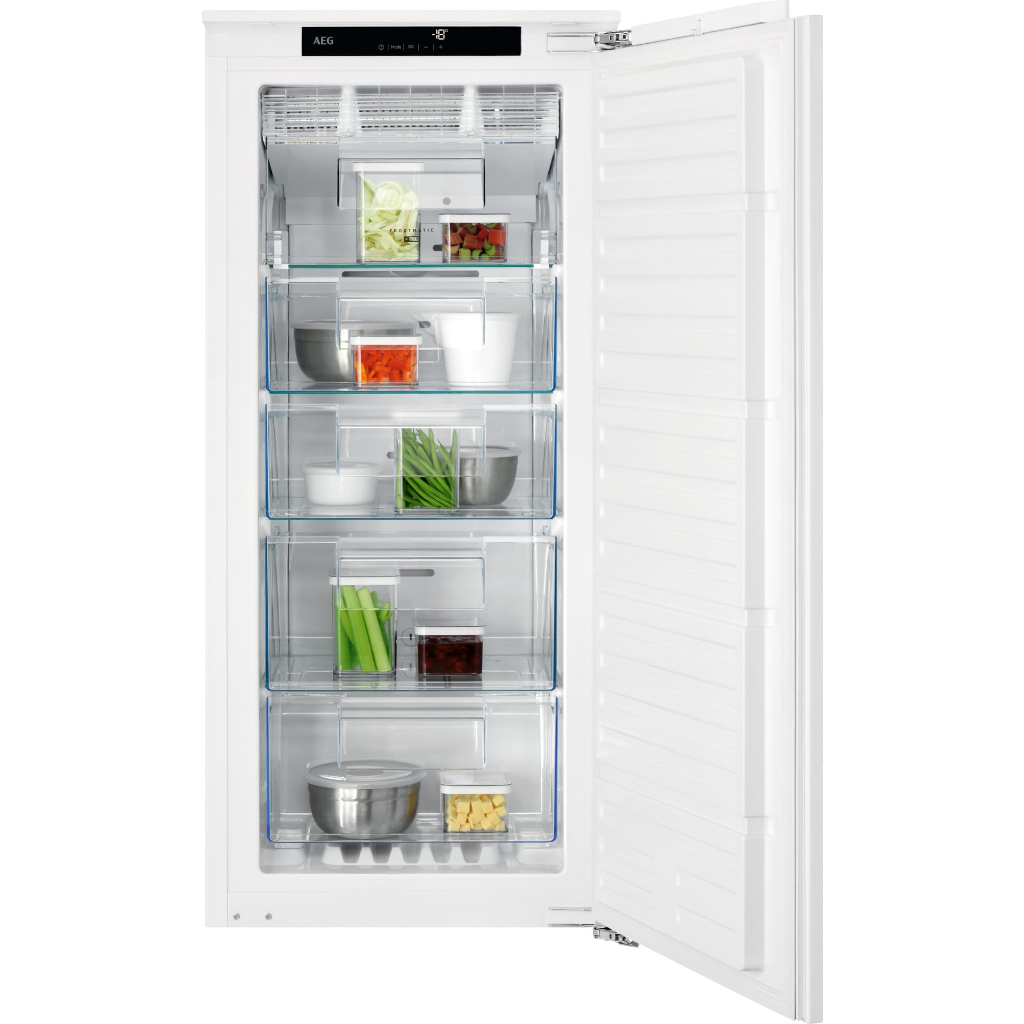 AEG TAB7N12EF Einbau-Gefrierschrank / 1225 mm / 122 L / NoFrost / Temperaturalarm / Festtür / E