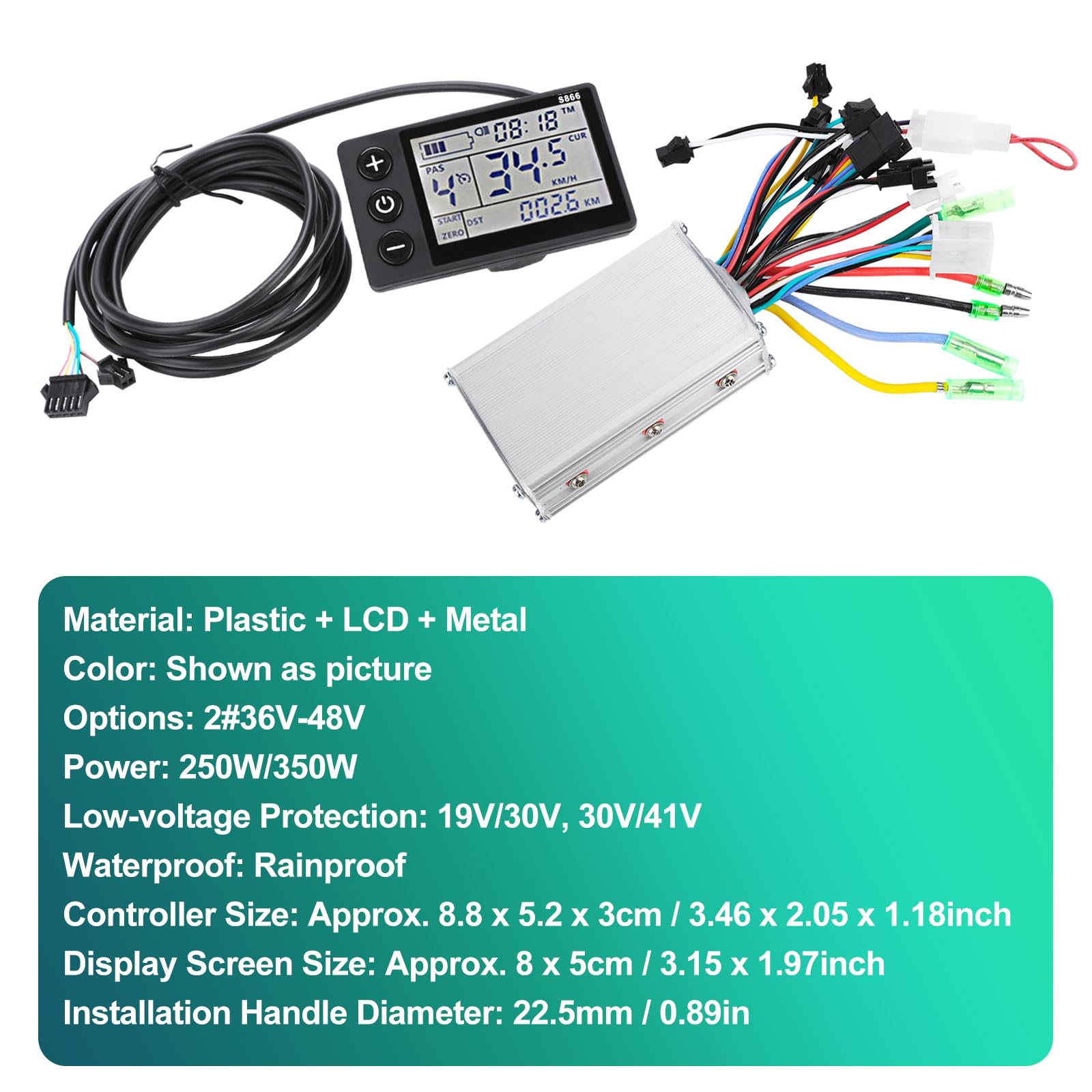Motorcontroller - 24V-48V Waterdicht LCD-scherm Elektrische Fiets Scooter Borstelloze Controller Kit 24v 36v 350w Motorcontroller - 24V-48V Waterdicht LCD-scherm Elektrische Fiets Scooter Borstelloze Controller Kit 24v 36v 350w