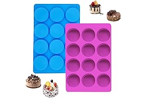 Round Silicone Oreo Cookie Molds for Chocolate Candy Making & More (x2)