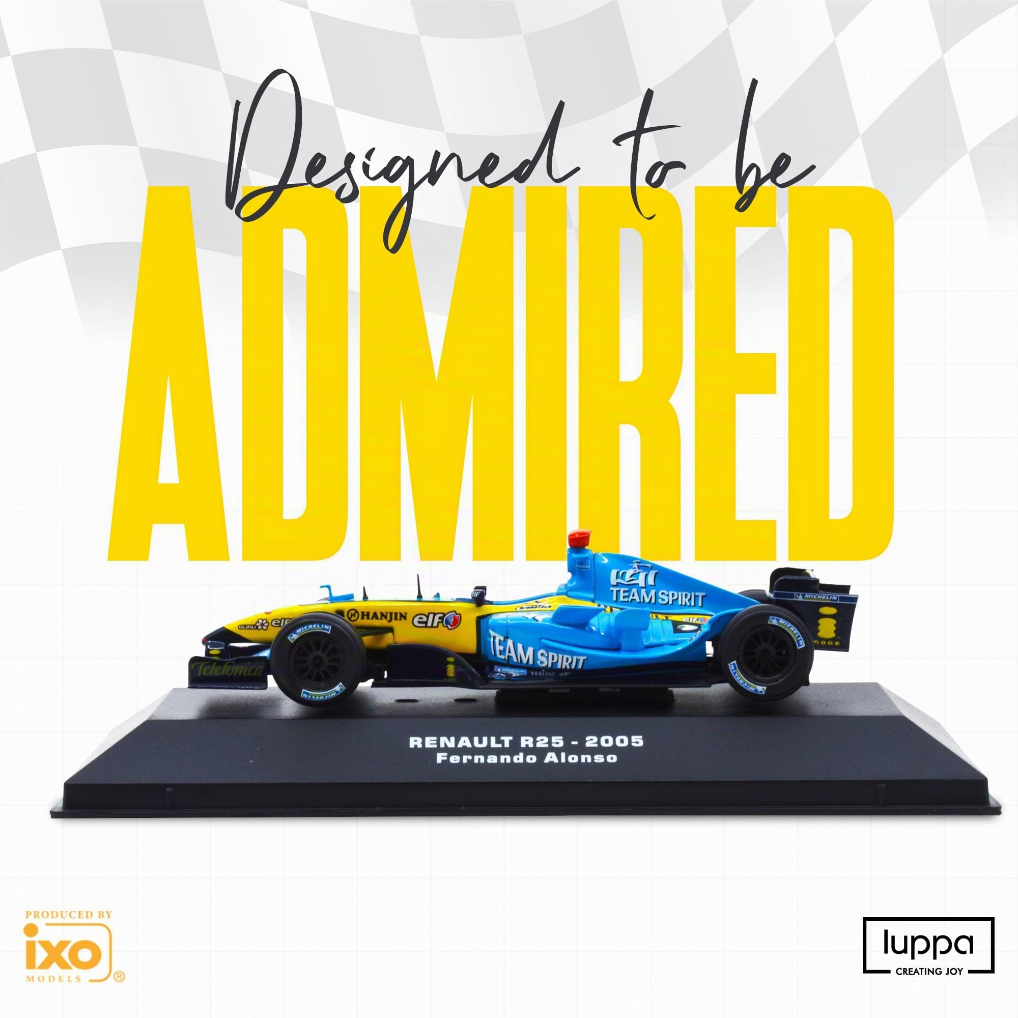 1:43 F1 Team R25-2005 Collection Formula 1 Race 5# Modelo inspirado en Fernando Alonso Modelo coleccionable fundido