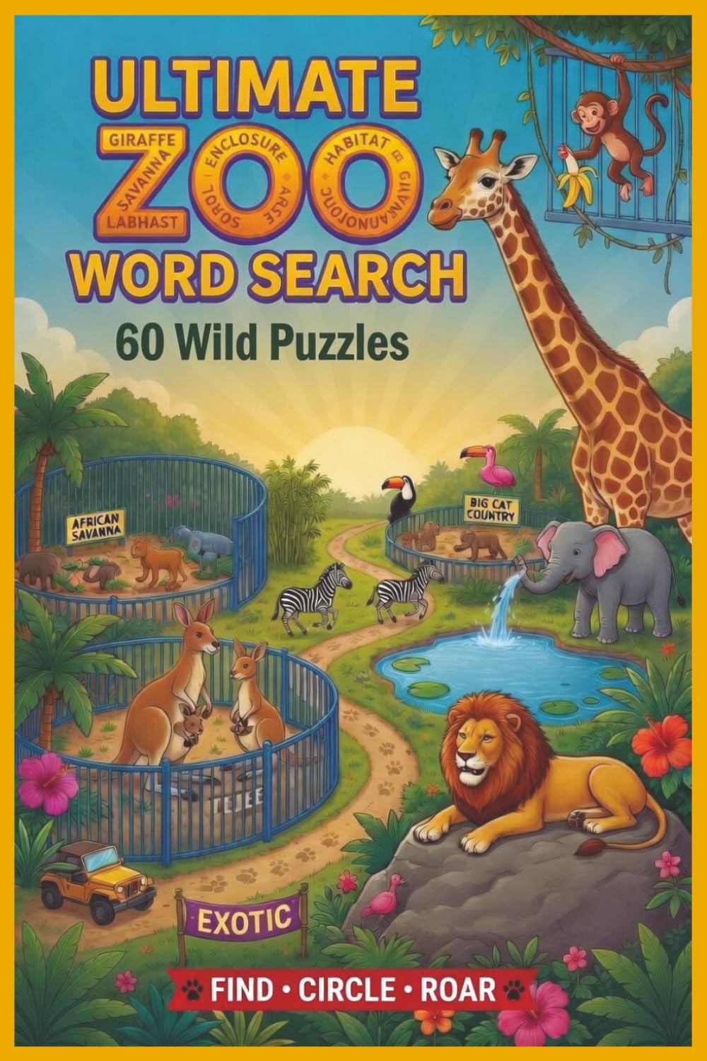 Zoo Word Search Puzzle Book: Enjoy Easy-to-Read Word Search Puzzles All About Zoo Animals, Attractions, Wildlife & More | 6x9 Book | 60 Fun Challenges ... for Vacations, Road Trips & Quiet Evenings