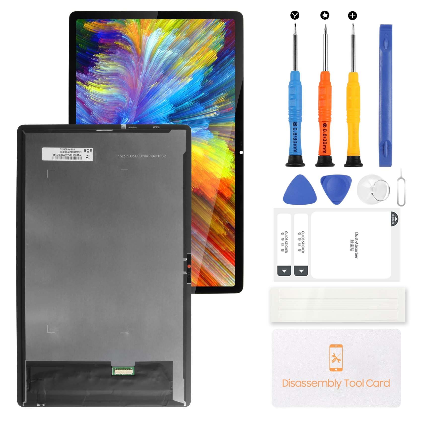 LADYSON Schermo LCD per Lenovo Tab P11 Gen 2 / P11 2022 TB350FU TB350XU TB350 Schermo di Ricambio LCD Display Touch Screen Digitizer Assembly Parti di Riparazione con Strumenti(Nero)
