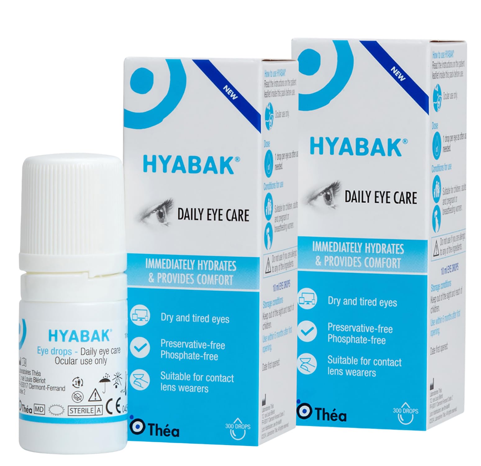 Eye Drops to provide comfort and relief for Dry Eye |For dry eyes, caused by environmental factors ISuitable for Contact Lens Wearers and screen users |Preservative-Free|2 PACK|10ml (600 Drops)
