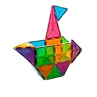 Vista 8 de MAGNA-TILES Juego clásico de construcción magnética de 32 piezas, la marca original de construcción magnética