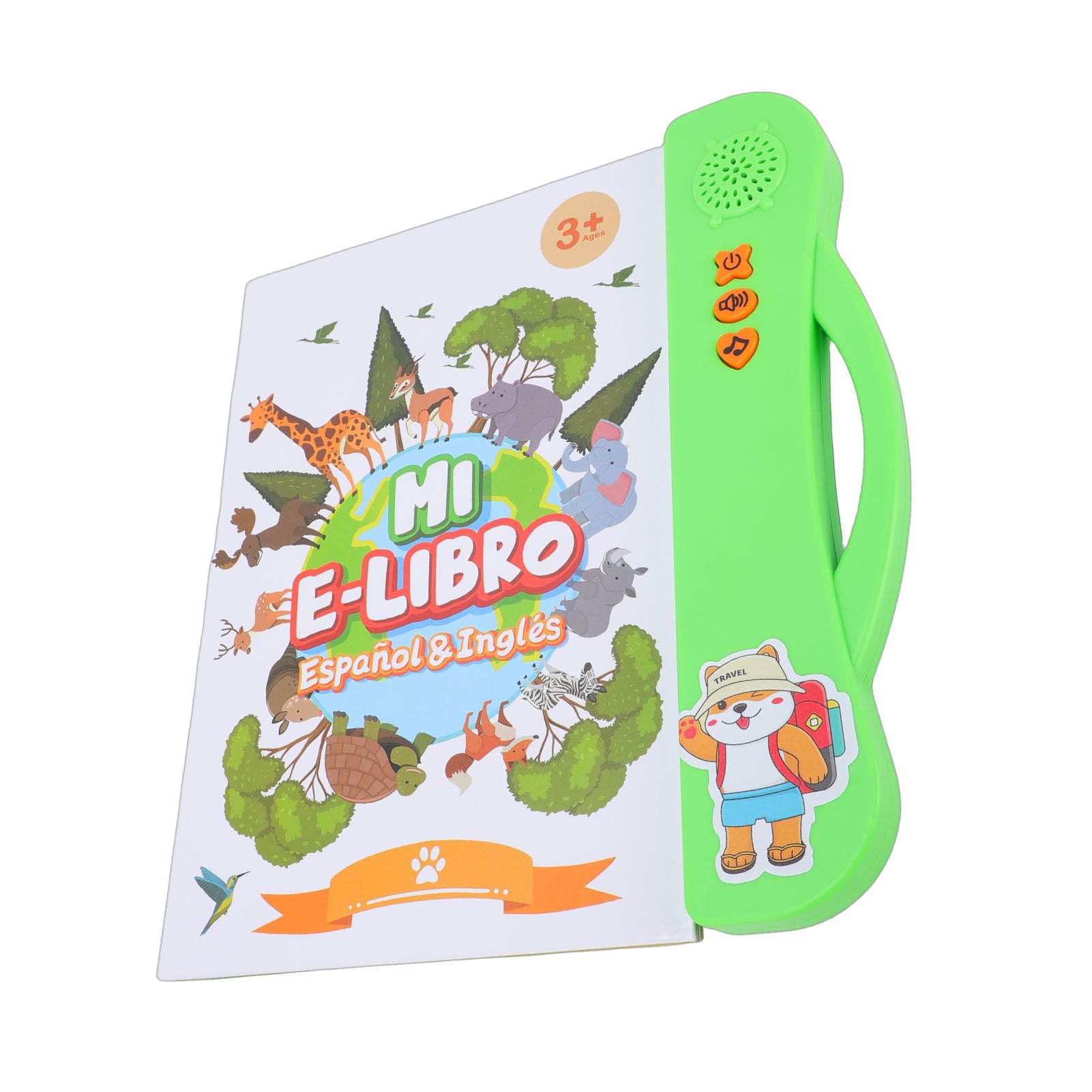 PUSOKEI Toca y Aprende Español Inglés Bilingüe Libro de Actividades Interactivo para Niños, Juguete Educativo para la Adquisición del Lenguaje, Herramienta de Aprendizaje Atractiva para Mentes