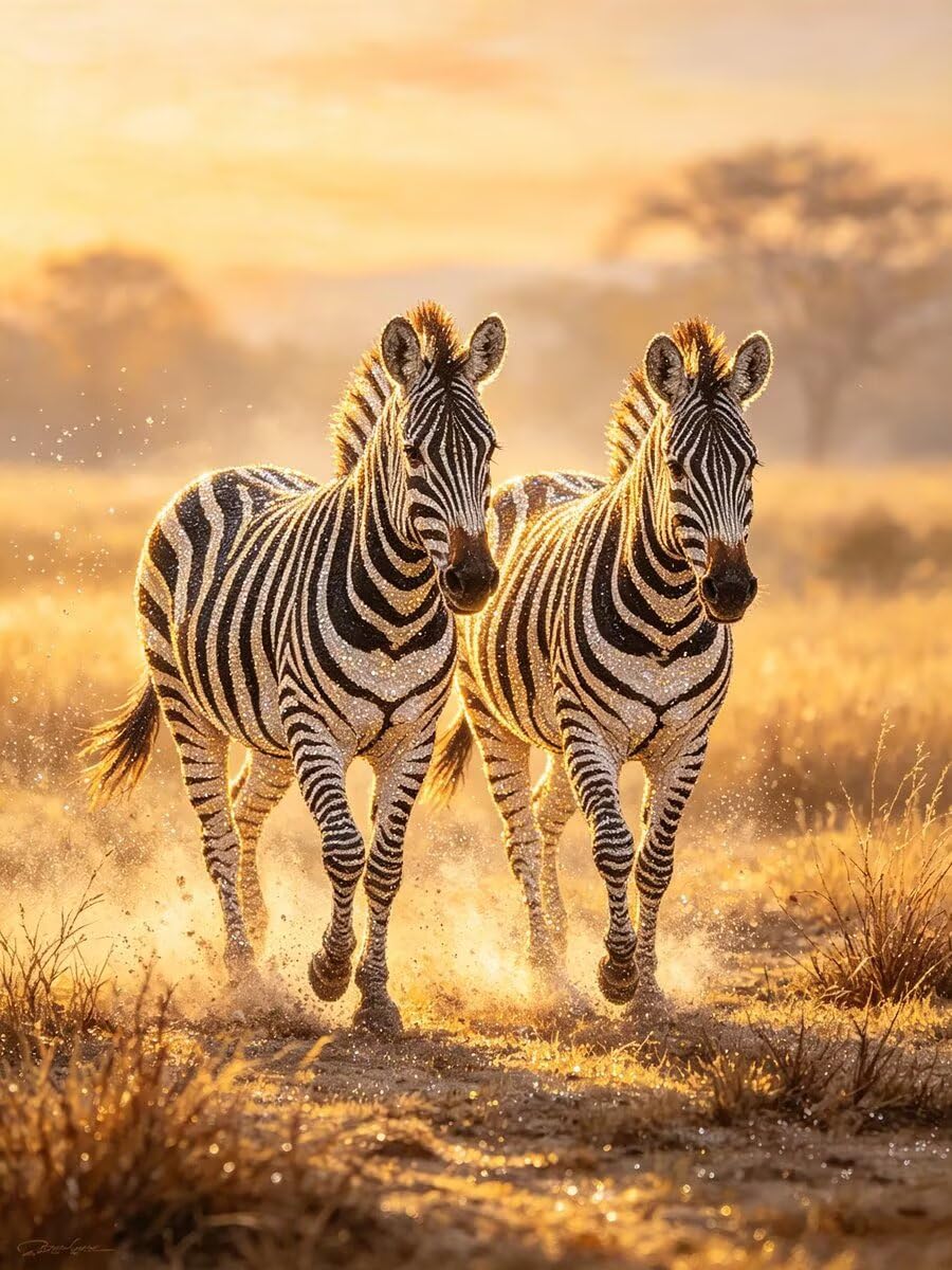 5D Diamond Painting Erwachsene Zebra Eckige Steine 60x80-1172